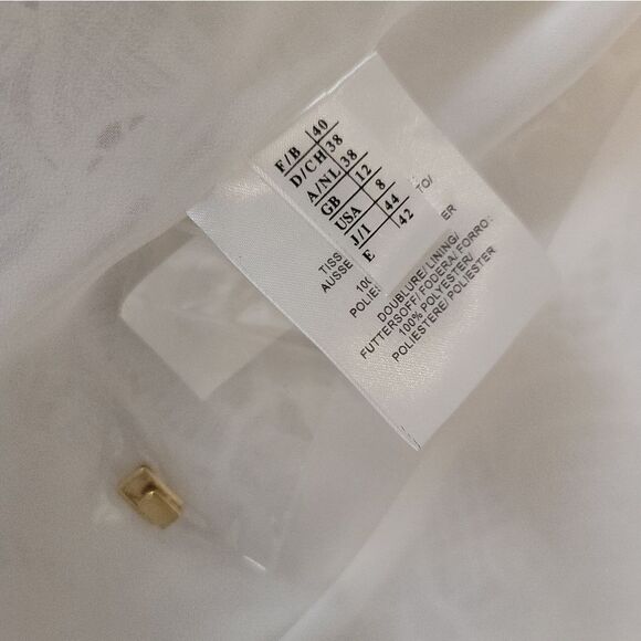 Weill White Lace Cardigan Long Blazer Size 8 New - Picture 4 of 8